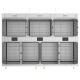 7 Unit Static Plinth Mixed Ward Kennel Bank With Electrical Rail