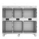 6 Unit Mobile Mixed Width Kennel Bank
