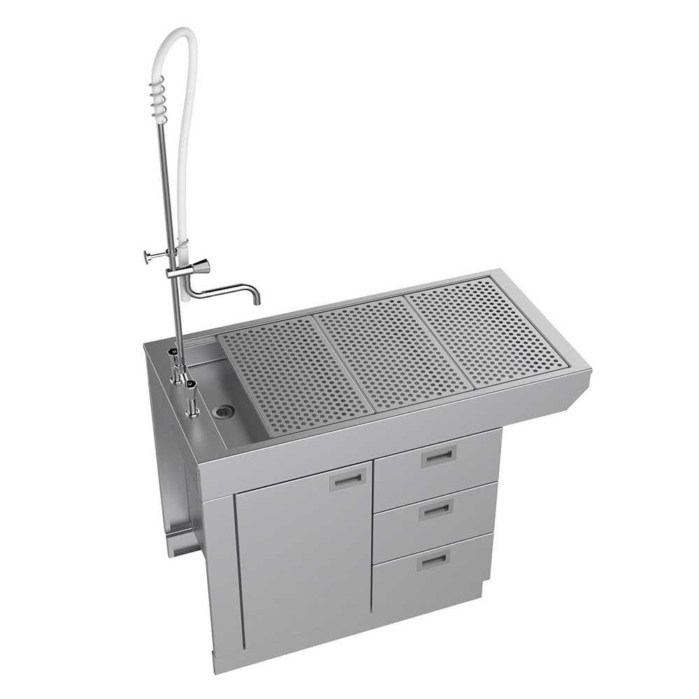 Slimline Tub Table With Under Cupboard And Drawers Technik Veterinary