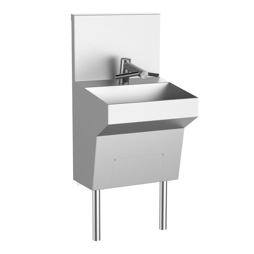 Stainless Steel Sink Featuring A Basin Mounted Dyson