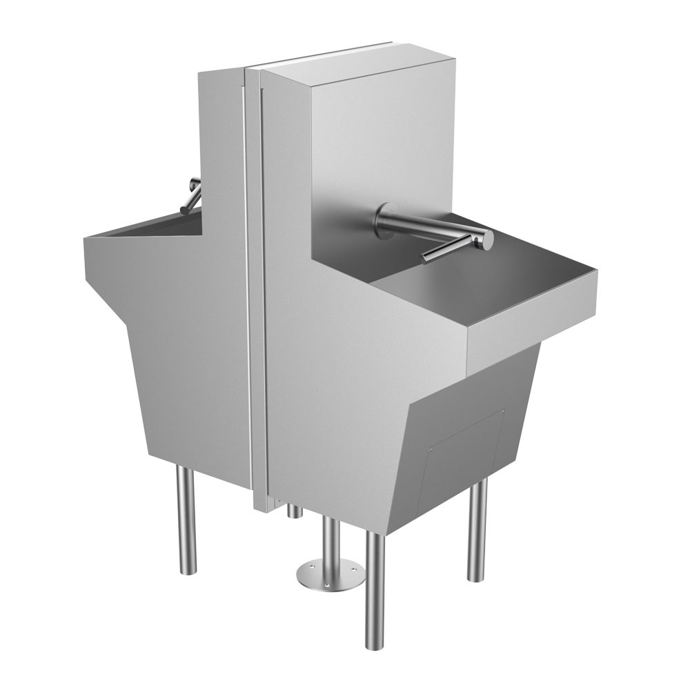 Wall Mounted Tap Stainless Steel Trough Sink Island
