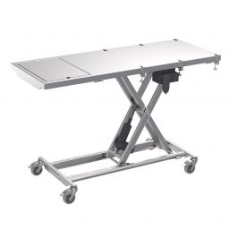 Electric lift table with drainage tray