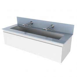 Arroyo Under Counter Trough Featuring the Dyson Airblade Wash+Dry Hand Dryer