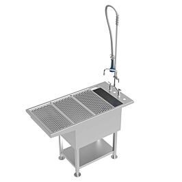 Stainless steel tub table