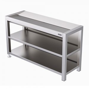 2 Tier Changing Room Bench with Rear Cladding