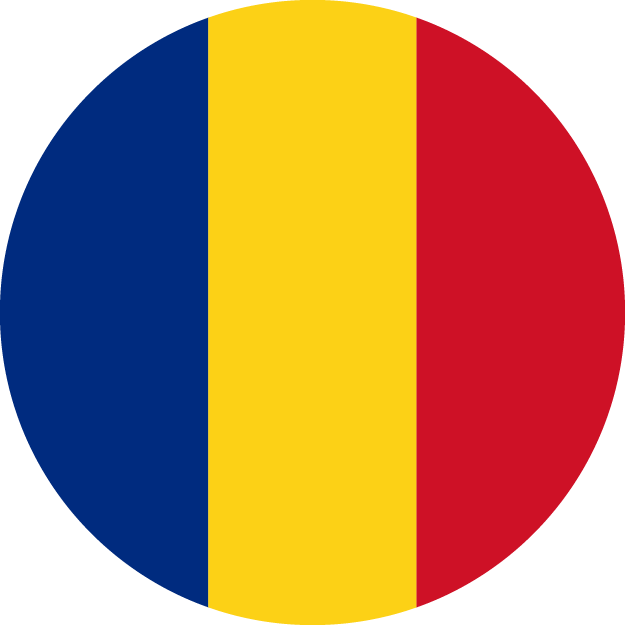 romania flag round