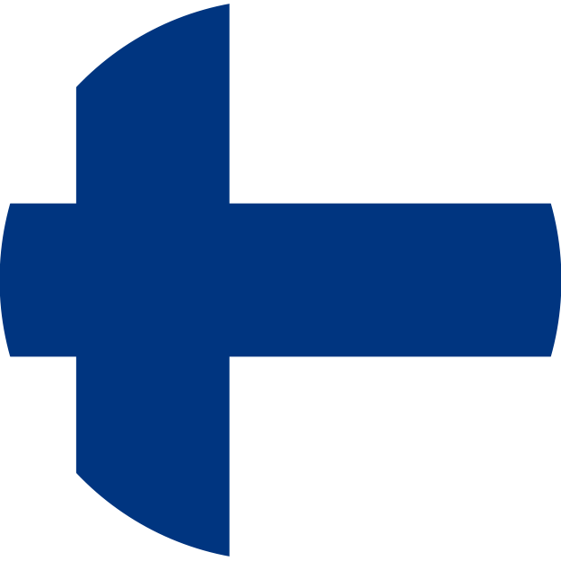 Finland flag round