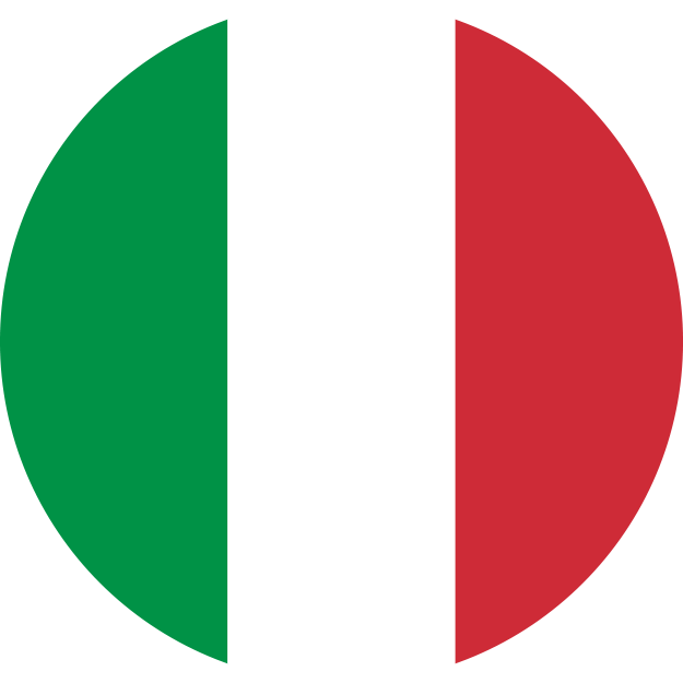 Italy flag round
